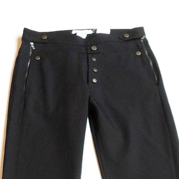 NWT$995 TRE by Natalie Ratabesi Straight Leg Wool Pants Button Zip Trousers Sz 4 - Picture 12 of 13